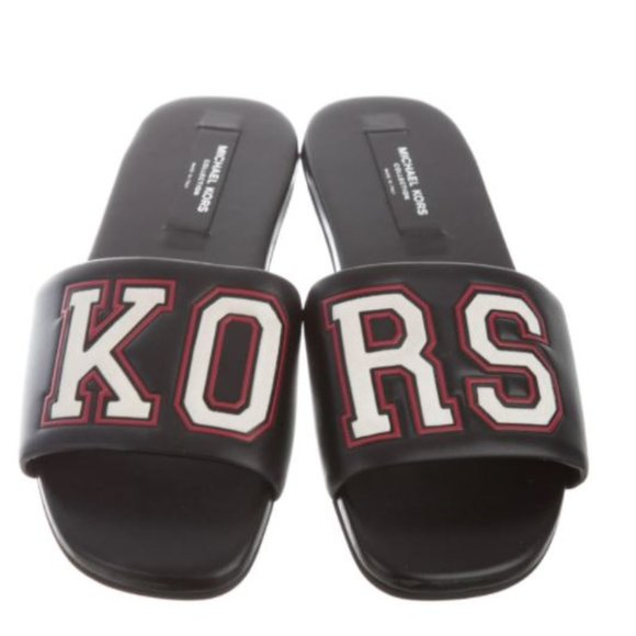 MICHAEL KORS Leather Printed Slides - Picture 2 of 4